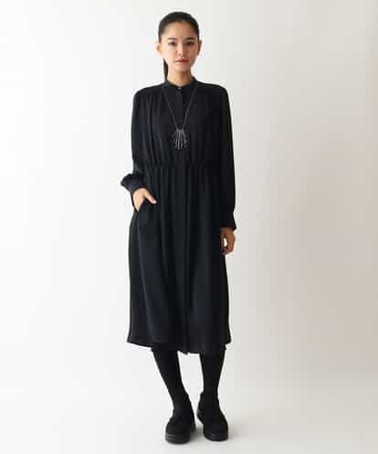 RBELW20430 HIROKO BIS ソフトサテンウエストドロストワンピース /洗濯機で洗える