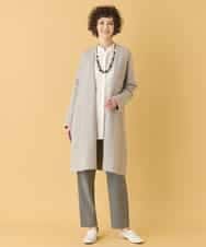 RBFAA20430 HIROKO BIS(ヒロコ ビス) ヘアリーロングニットカーディガン グレー