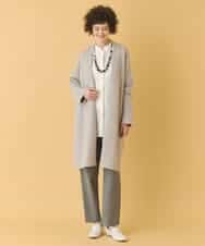 RBFAA20430 HIROKO BIS(ヒロコ ビス) ヘアリーロングニットカーディガン グレー