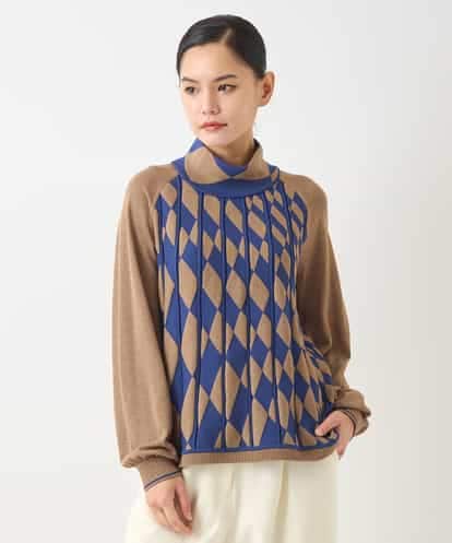 RBFAB45330 HIROKO BIS ジャカードハイネックプルオーバー