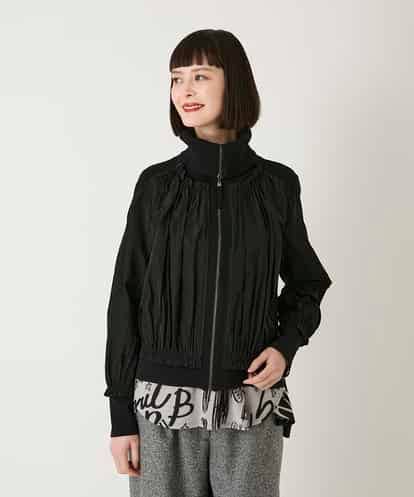 RBFAD30390 HIROKO BIS 異素材ジョイントニットブルゾン