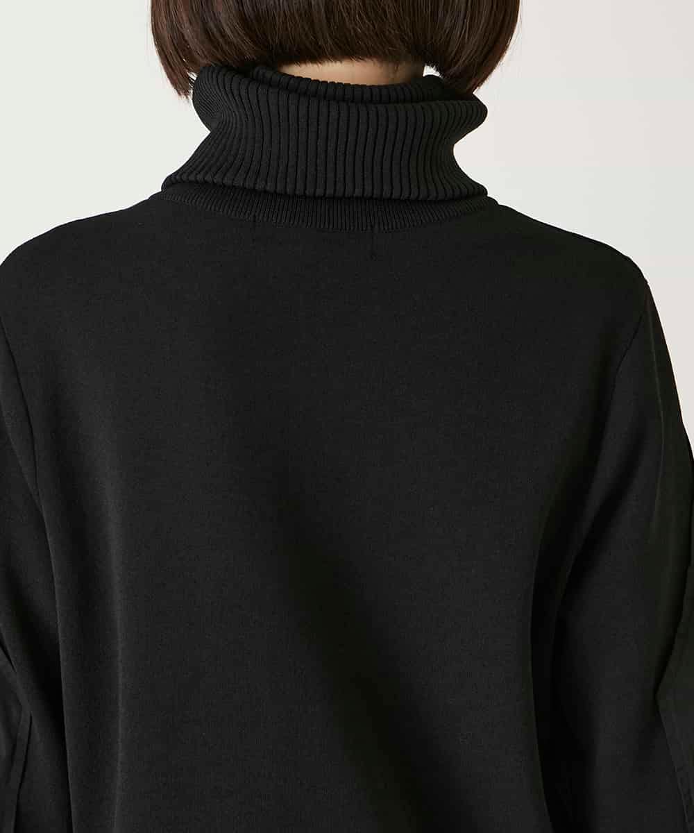 RBFAD30390 HIROKO BIS(ヒロコ ビス) 異素材ジョイントニットブルゾン ブラック