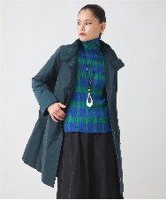 RBFAD33270 HIROKO BIS(ヒロコ ビス) チェック柄インターシャニットプルオーバー ブルー
