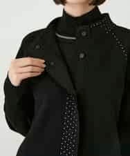 RBFAE45360 HIROKO BIS(ヒロコ ビス) スタッズアクセントニットカーディガン ブラック