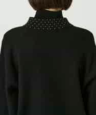 RBFAE45360 HIROKO BIS(ヒロコ ビス) スタッズアクセントニットカーディガン ブラック