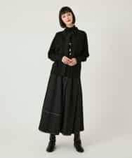 RBFAE45360 HIROKO BIS(ヒロコ ビス) スタッズアクセントニットカーディガン ブラック