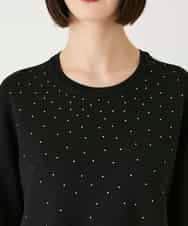 RBFAE46390 HIROKO BIS(ヒロコ ビス) スタッズアクセントニットチュニック ブラック