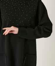 RBFAE46390 HIROKO BIS(ヒロコ ビス) スタッズアクセントニットチュニック ブラック