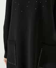 RBFAE46390 HIROKO BIS(ヒロコ ビス) スタッズアクセントニットチュニック ブラック