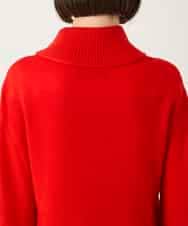 RBFAE47230 HIROKO BIS(ヒロコ ビス) リブネックデザインウールニットプルオーバー レッド