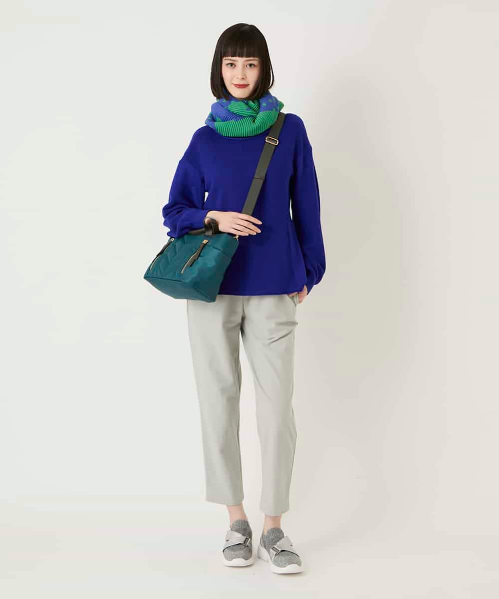 RBFAE47230 HIROKO BIS(ヒロコ ビス) リブネックデザインウールニットプルオーバー レッド