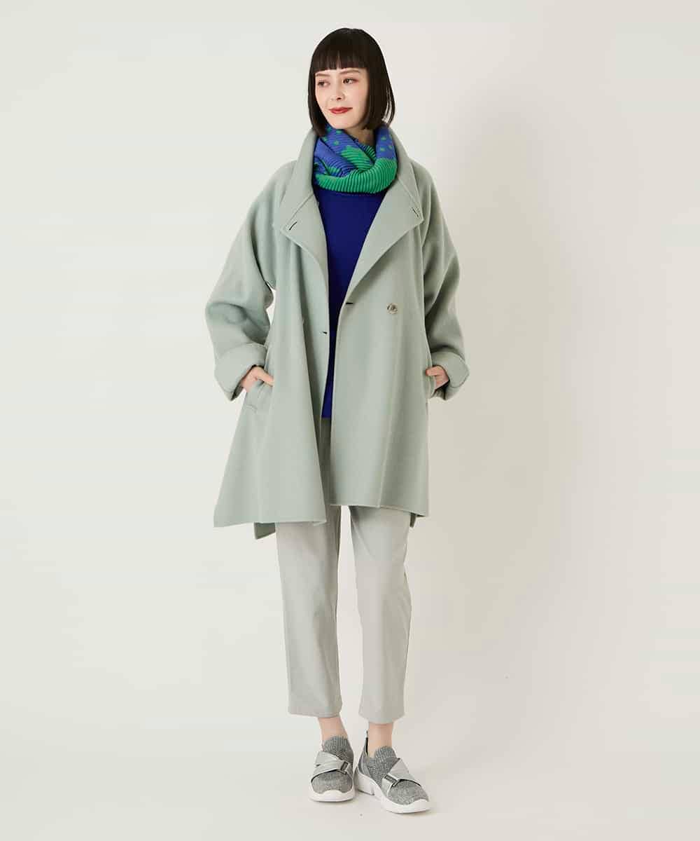 RBFAE47230 HIROKO BIS(ヒロコ ビス) リブネックデザインウールニットプルオーバー レッド