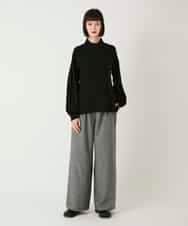 RBFAE47230 HIROKO BIS(ヒロコ ビス) リブネックデザインウールニットプルオーバー レッド