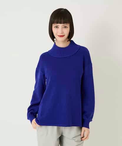 RBFAE47230 HIROKO BIS リブネックデザインウールニットプルオーバー