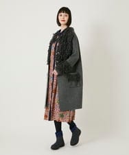 RBFAE48630 HIROKO BIS(ヒロコ ビス) フリンジニットコート グレー