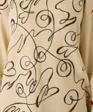 RBFAE50330 HIROKO BIS(ヒロコ ビス) ニュアンス刺繍アクセントニットプルオーバー ベージュ