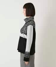 RBFAE55290 HIROKO BIS(ヒロコ ビス) チェックアクセントタートルネックニット ブラック