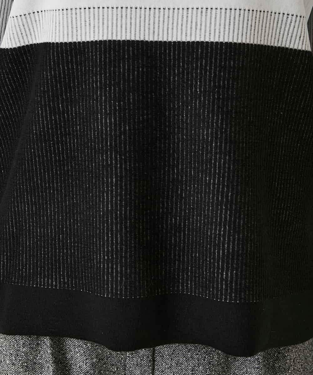 RBFAE55290 HIROKO BIS(ヒロコ ビス) チェックアクセントタートルネックニット ブラック