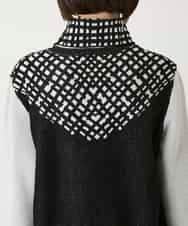 RBFAE55290 HIROKO BIS(ヒロコ ビス) チェックアクセントタートルネックニット ブラック