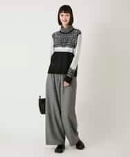 RBFAE55290 HIROKO BIS(ヒロコ ビス) チェックアクセントタートルネックニット ブラック