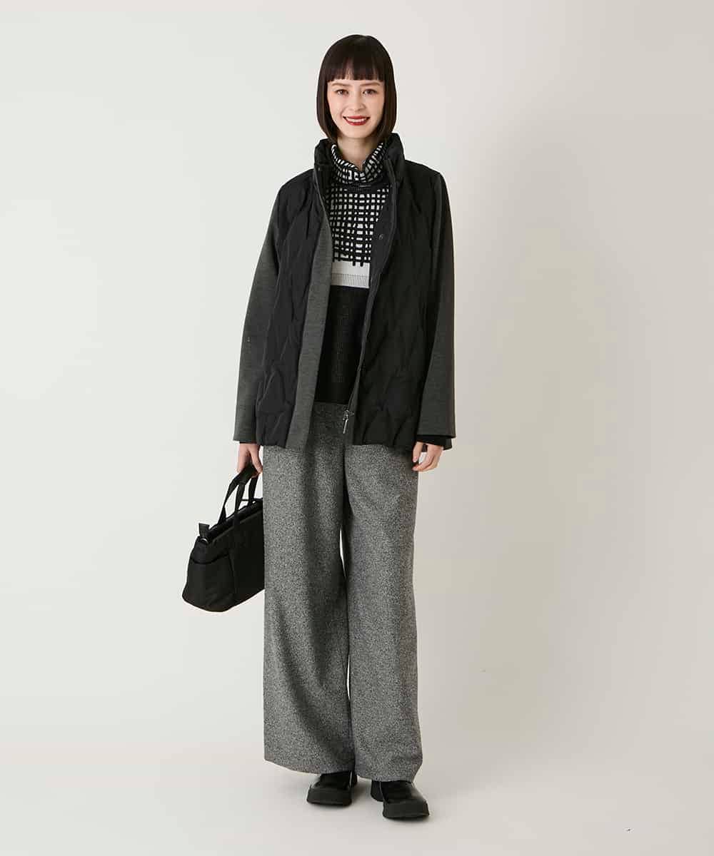 RBFAE55290 HIROKO BIS(ヒロコ ビス) チェックアクセントタートルネックニット ブラック