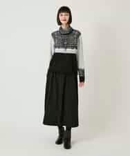 RBFAE55290 HIROKO BIS(ヒロコ ビス) チェックアクセントタートルネックニット ブラック