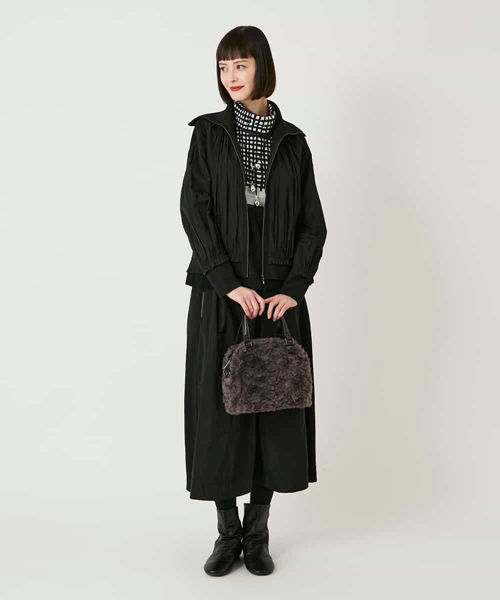 RBFAE55290 HIROKO BIS(ヒロコ ビス) チェックアクセントタートルネックニット ブラック