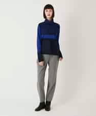 RBFAE55290 HIROKO BIS(ヒロコ ビス) チェックアクセントタートルネックニット ブラック