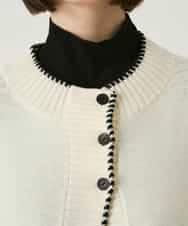 RBFAE56460 HIROKO BIS(ヒロコ ビス) ペイズリー刺繍ニットカーディガン アイボリー