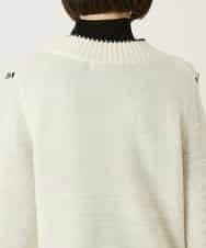 RBFAE56460 HIROKO BIS(ヒロコ ビス) ペイズリー刺繍ニットカーディガン アイボリー