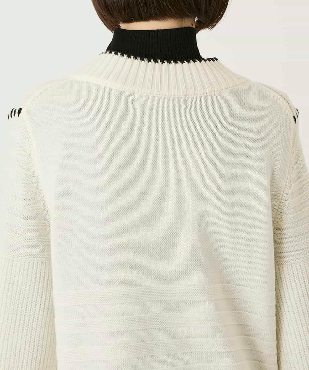 RBFAE56460 HIROKO BIS(ヒロコ ビス) ペイズリー刺繍ニットカーディガン アイボリー