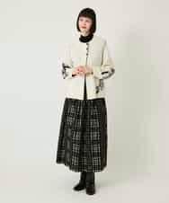 RBFAE56460 HIROKO BIS(ヒロコ ビス) ペイズリー刺繍ニットカーディガン アイボリー