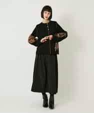 RBFAE56460 HIROKO BIS(ヒロコ ビス) ペイズリー刺繍ニットカーディガン アイボリー