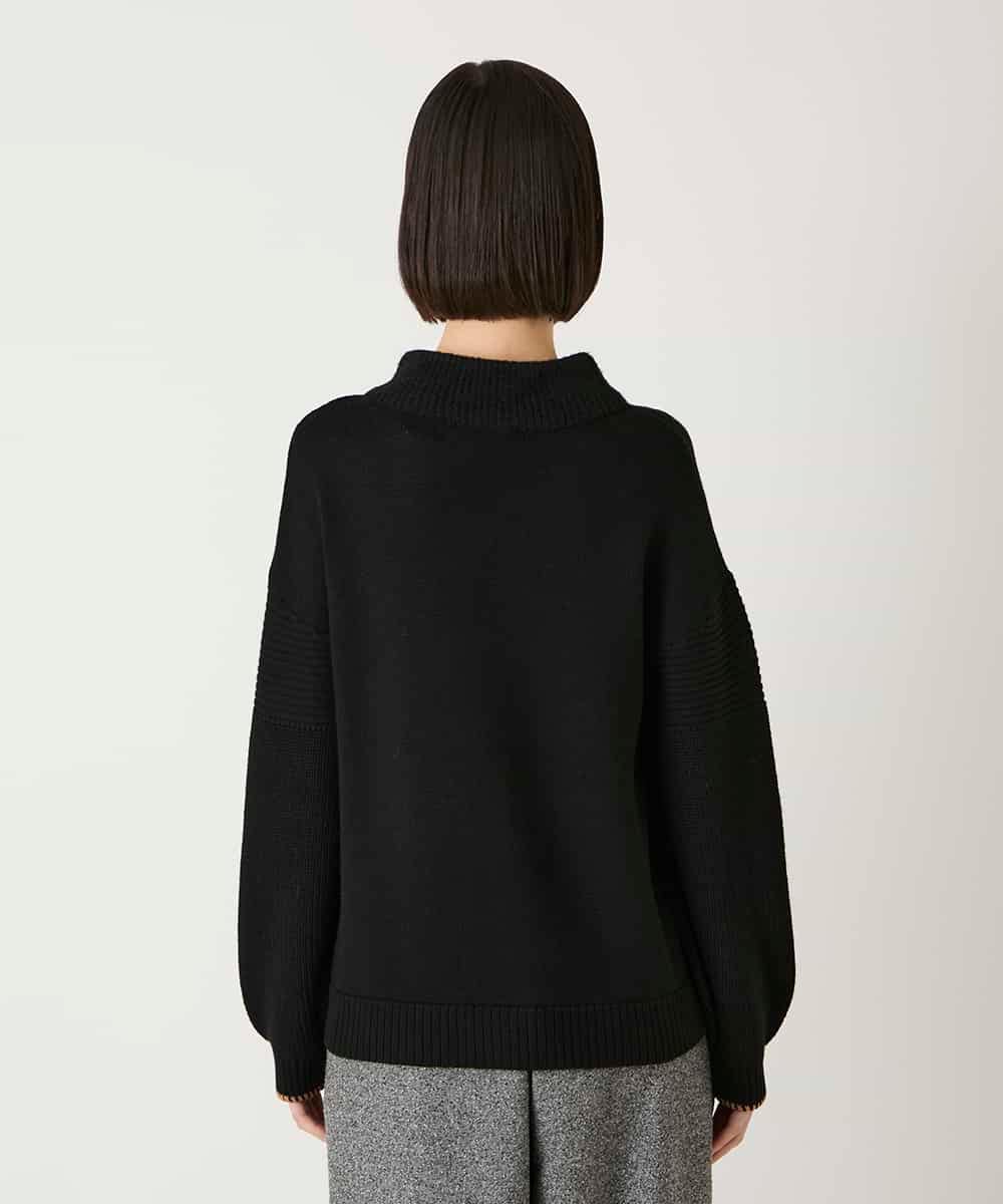 RBFAE57390 HIROKO BIS(ヒロコ ビス) ペースリー刺繍ニットプルオーバー ブラック