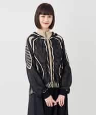 RBFAF01360 HIROKO BIS(ヒロコ ビス) 【数量限定予約販売中】ジャカードニットブルゾン ベージュ
