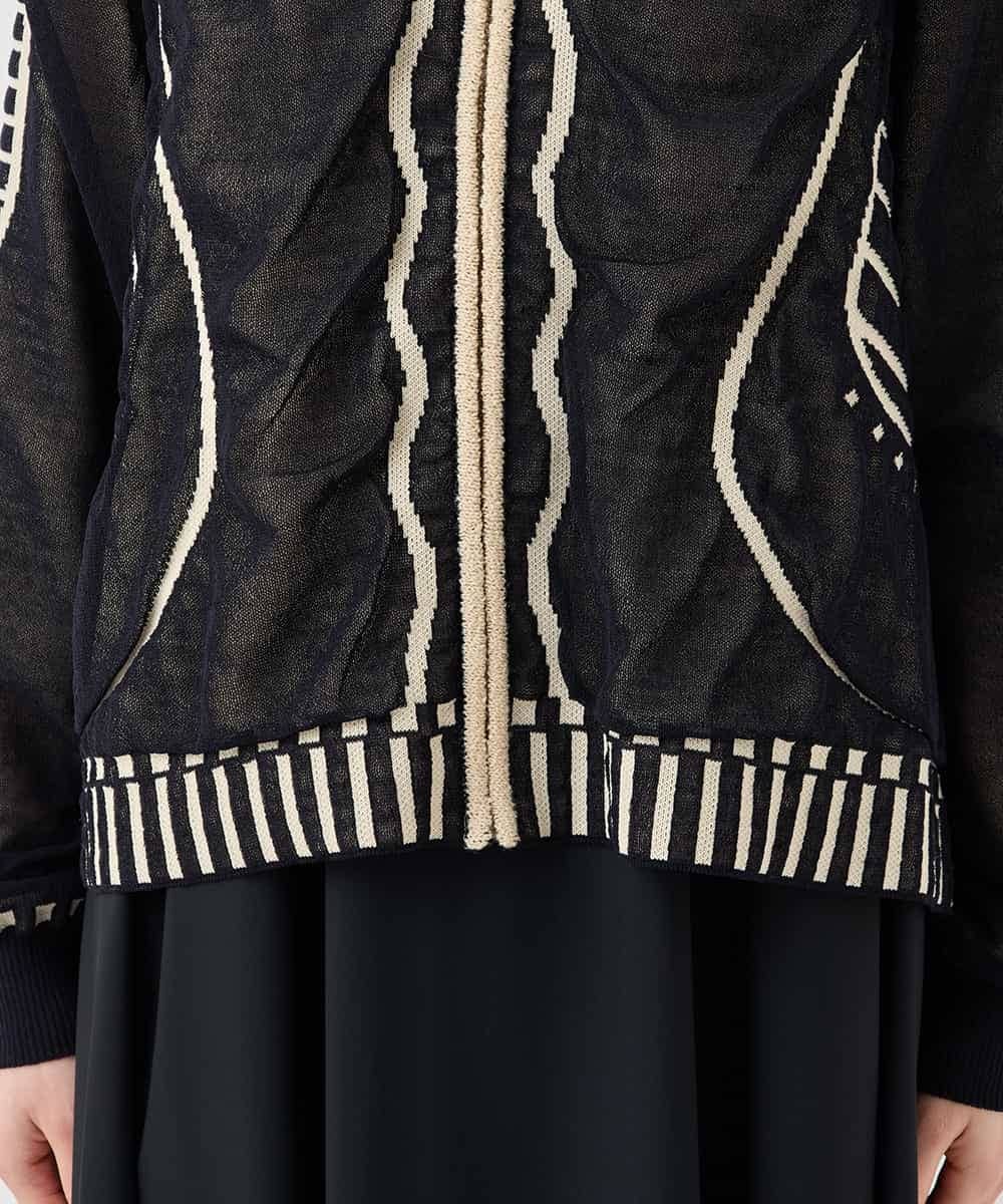 RBFAF01360 HIROKO BIS(ヒロコ ビス) 【数量限定予約販売中】ジャカードニットブルゾン ベージュ