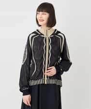 RBFAF01360 HIROKO BIS(ヒロコ ビス) 【数量限定予約販売中】ジャカードニットブルゾン ベージュ