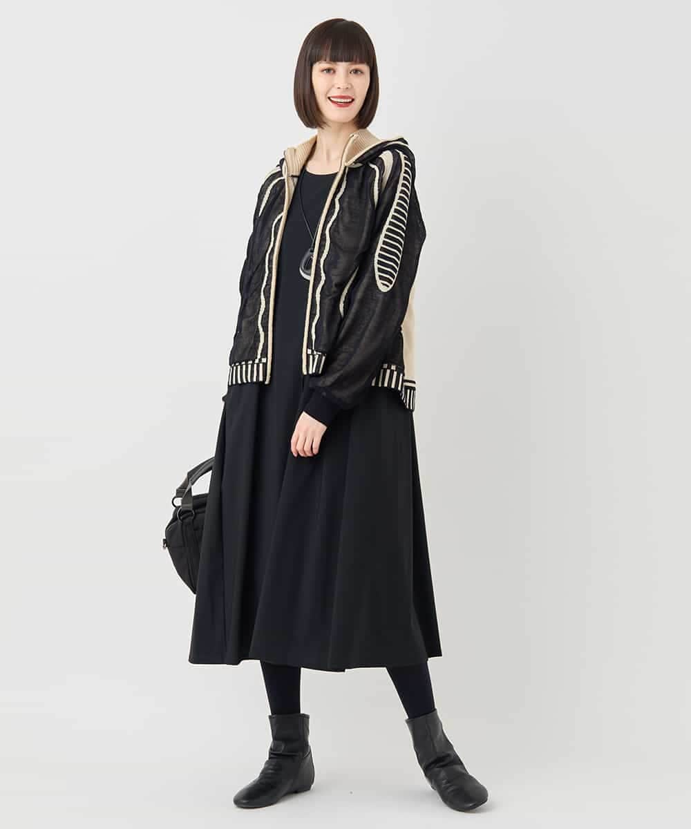 RBFAF01360 HIROKO BIS(ヒロコ ビス) 【数量限定予約販売中】ジャカードニットブルゾン ベージュ