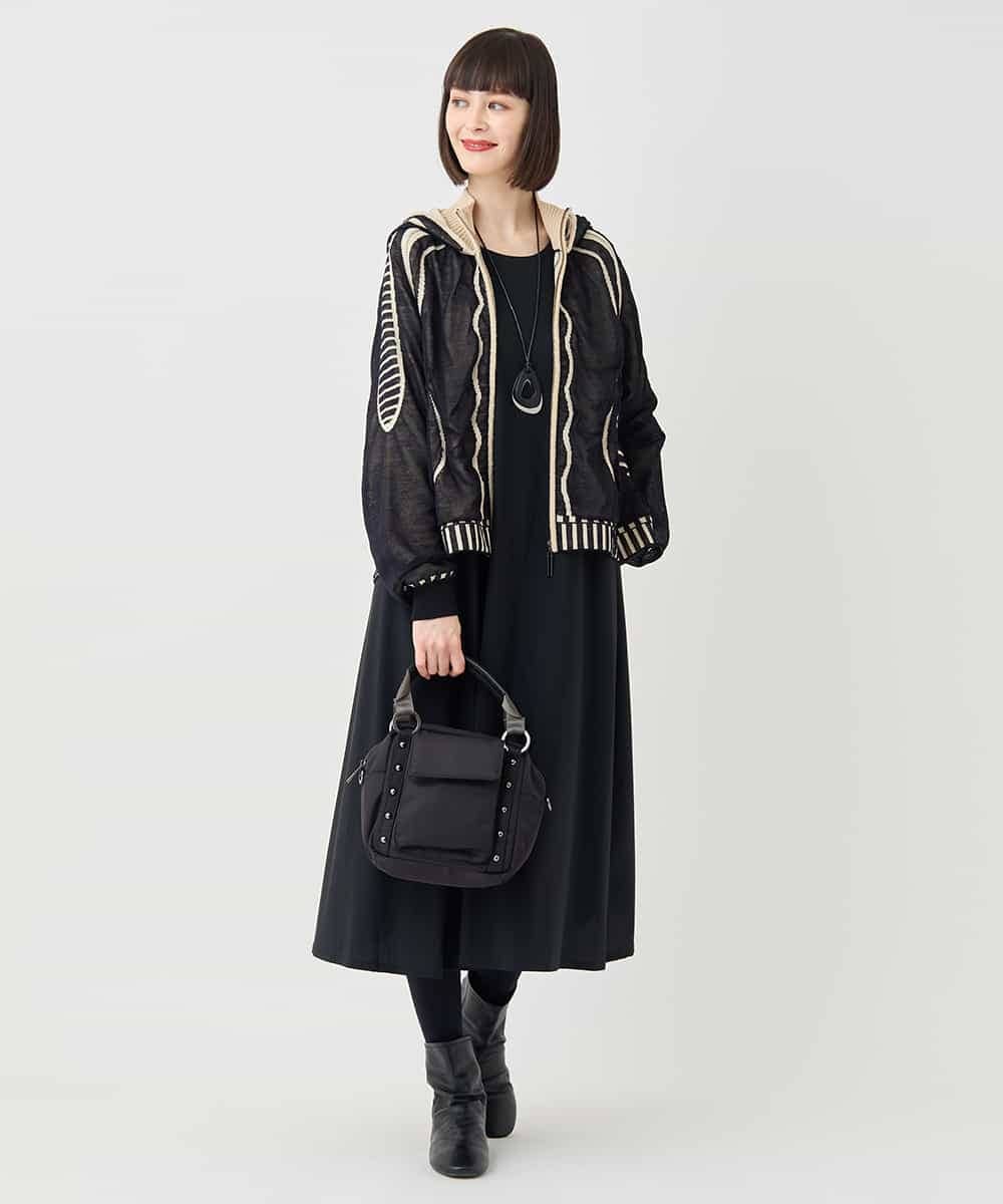 RBFAF01360 HIROKO BIS(ヒロコ ビス) 【数量限定予約販売中】ジャカードニットブルゾン ベージュ