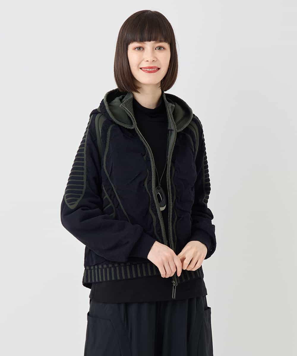 RBFAF01360 HIROKO BIS(ヒロコ ビス) 【数量限定予約販売中】ジャカードニットブルゾン ベージュ