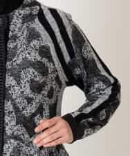 RBFAF60390 HIROKO BIS(ヒロコ ビス) ロゴジャカードニットカーディガン ブラック