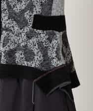 RBFAF60390 HIROKO BIS(ヒロコ ビス) ロゴジャカードニットカーディガン ブラック