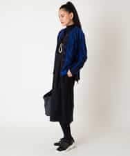 RBFAF60390 HIROKO BIS(ヒロコ ビス) ロゴジャカードニットカーディガン ブラック