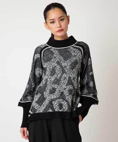 RBFAF61360 HIROKO BIS ロゴジャカードニットプルオーバー