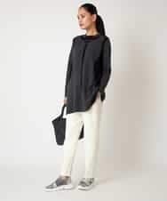 RBFAF65290 HIROKO BIS(ヒロコ ビス) 配色切り替えスパンコールニットチュニック グレー