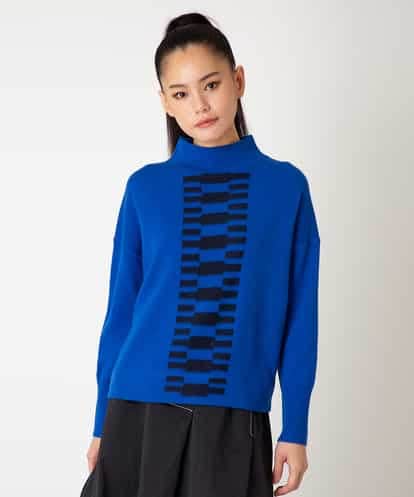 RBFAF66260 HIROKO BIS 幾何柄モチーフスパンコールニットプルオーバー