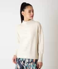 RBFAF66260 HIROKO BIS(ヒロコ ビス) 幾何柄モチーフスパンコールニットプルオーバー アイボリー