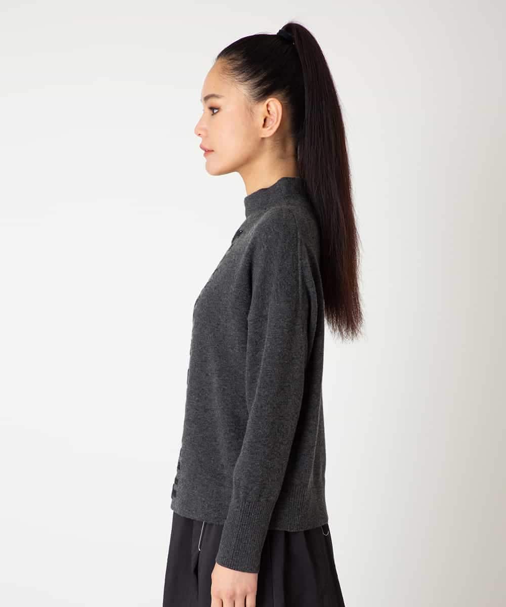 RBFAF66260 HIROKO BIS(ヒロコ ビス) 幾何柄モチーフスパンコールニットプルオーバー グレー