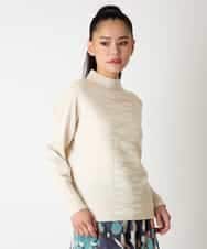 RBFAF66260 HIROKO BIS(ヒロコ ビス) 幾何柄モチーフスパンコールニットプルオーバー グレー