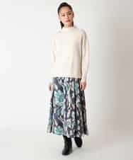 RBFAF66260 HIROKO BIS(ヒロコ ビス) 幾何柄モチーフスパンコールニットプルオーバー グレー